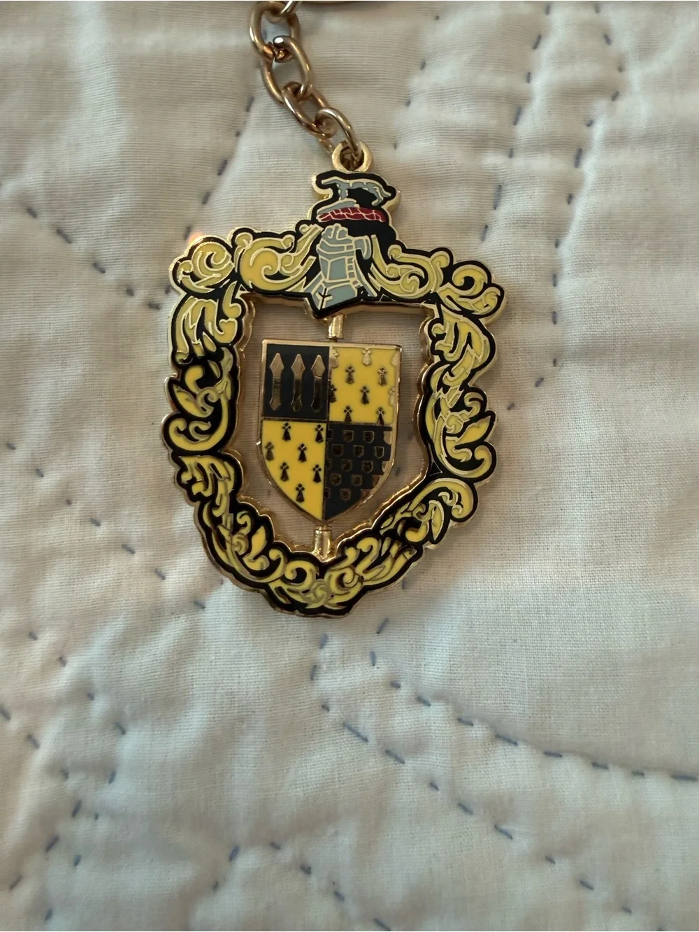Warner Bros. Hufflepuff Crest Keychain - Yellow/Black/Gold